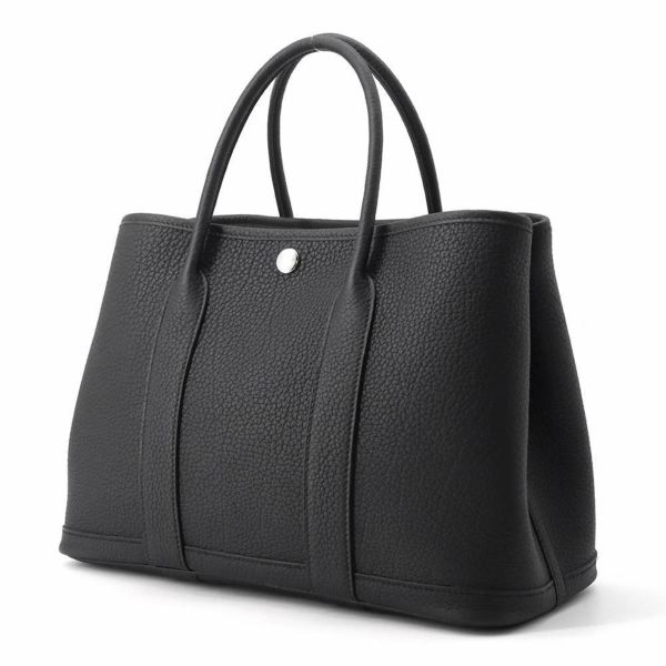 エルメス ガーデンパーティTPM ブラック/シルバー金具 ネゴンダ W刻印 HERMES 黒