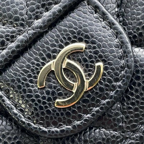 シャネル 三つ折り財布 マトラッセ ココマーク クラシック スモール フラップ ウォレット AP0230 CHANEL 財布 黒