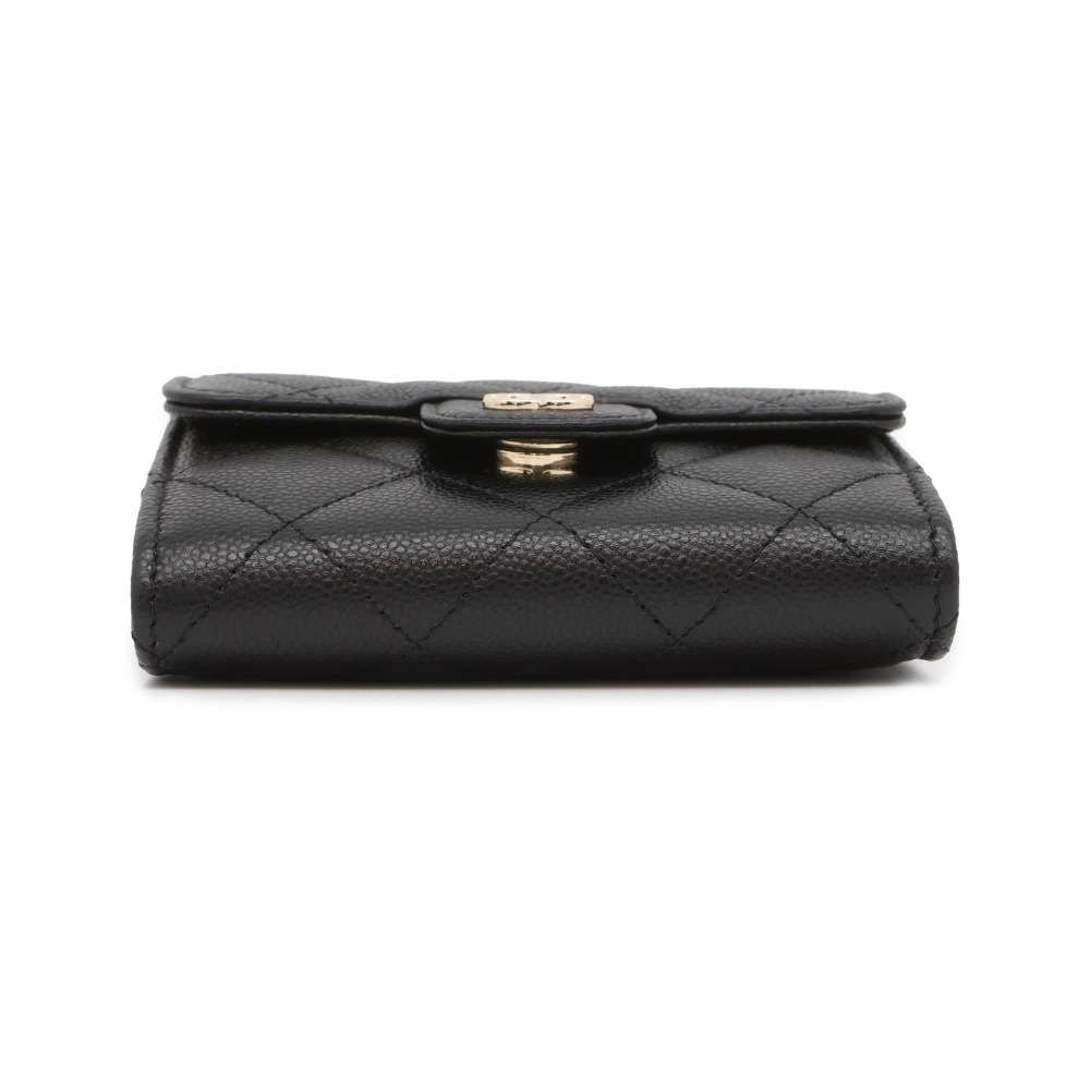 シャネル チェーンウォレット マトラッセ ココマーク ミニ ソフトキャビアスキン ブラック AP0238 CHANEL 財布 黒