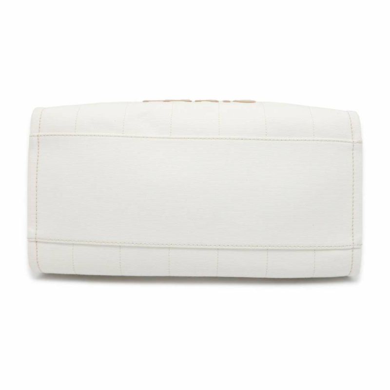 シャネル トートバッグ ドーヴィルライン ココマーク ラージ キャンバス A66941 2wayショルダーバッグ 白