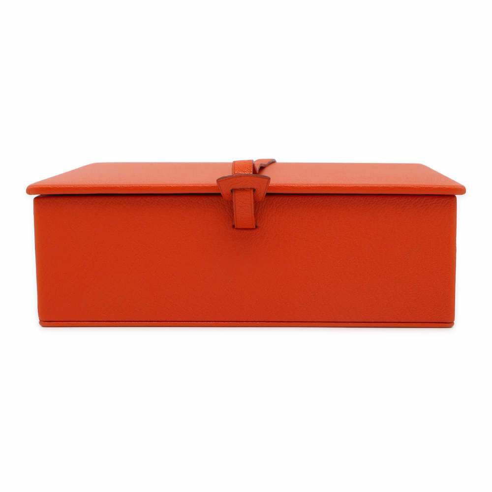 エルメス ボックス オレンジ シェブルミゾル HERMES 小物入れ ジュエリーボックス