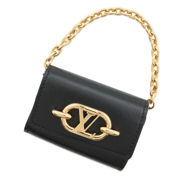 ルイヴィトン イヤホンケース ビジュー サック・イヤホン ホルダー LV リンク M00829 LOUIS VUITTON ブラック 黒