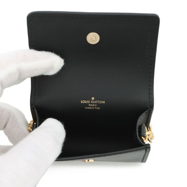 ルイヴィトン イヤホンケース ビジュー サック・イヤホン ホルダー LV リンク M00829 LOUIS VUITTON ブラック 黒