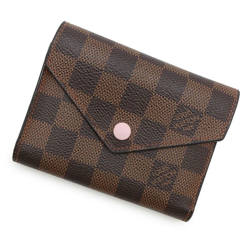 ルイヴィトン 三つ折り財布 ダミエ・エベヌ ポルトフォイユ・ヴィクトリーヌ N61700 LOUIS VUITTON ヴィトン 財布