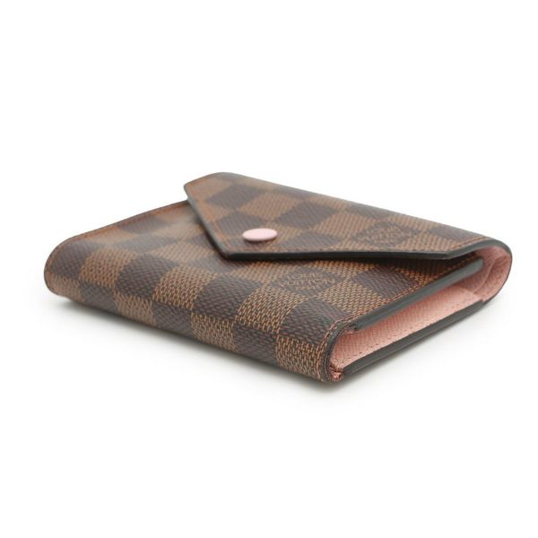 ルイヴィトン 三つ折り財布 ダミエ・エベヌ ポルトフォイユ・ヴィクトリーヌ N61700 LOUIS VUITTON ヴィトン 財布