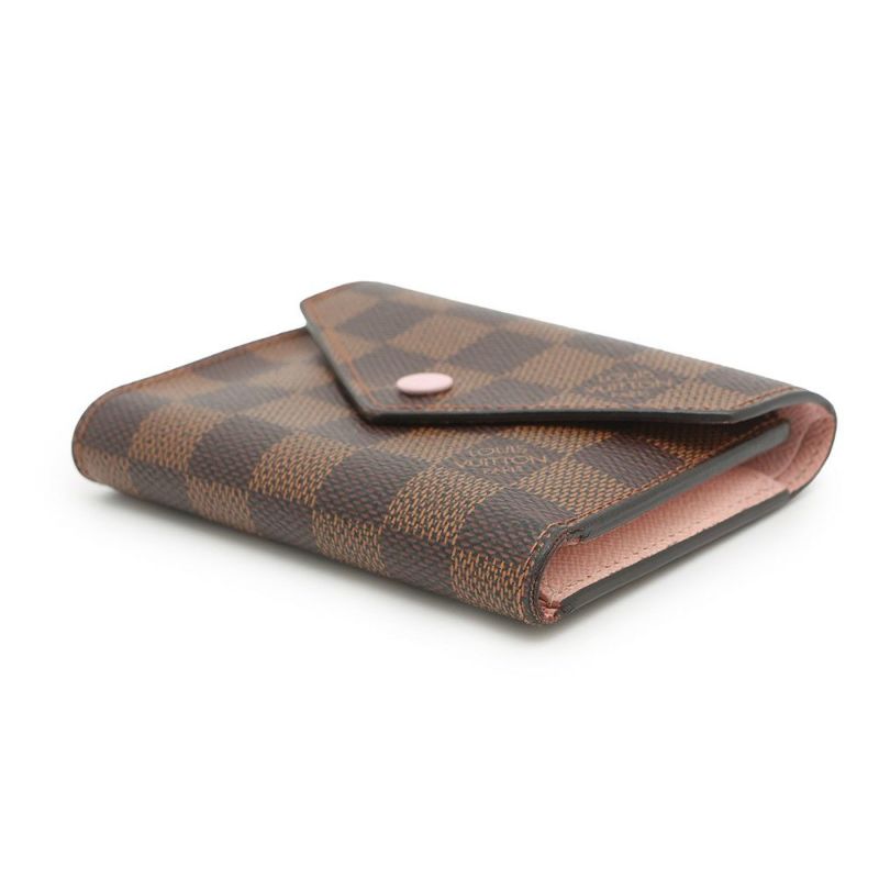 ルイヴィトン 三つ折り財布 ダミエ・エベヌ ポルトフォイユ・ヴィクトリーヌ N61700 LOUIS VUITTON ヴィトン 財布