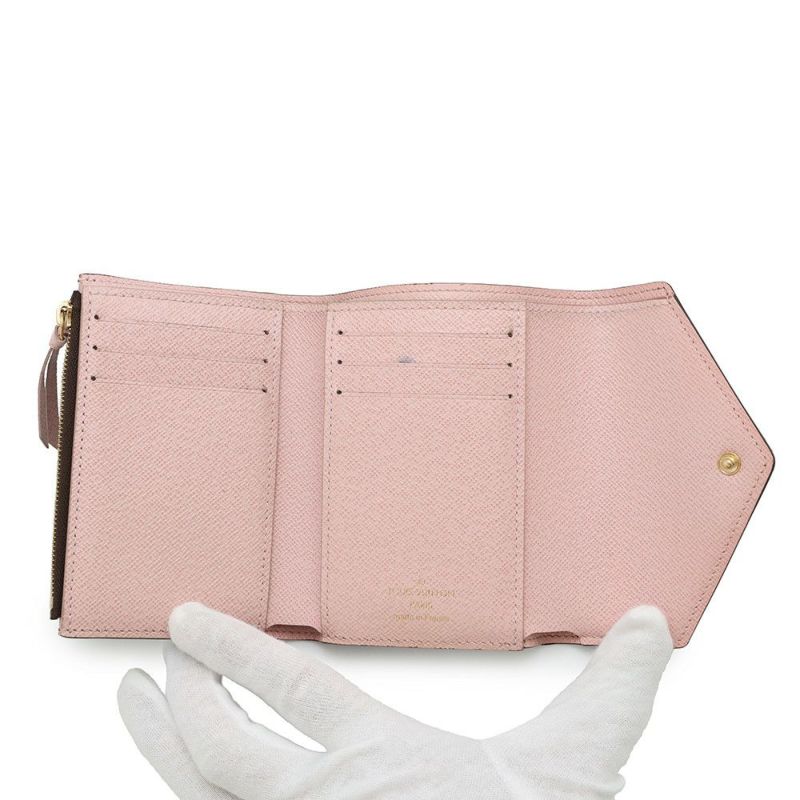 ルイヴィトン 三つ折り財布 ダミエ・エベヌ ポルトフォイユ・ヴィクトリーヌ N61700 LOUIS VUITTON ヴィトン 財布