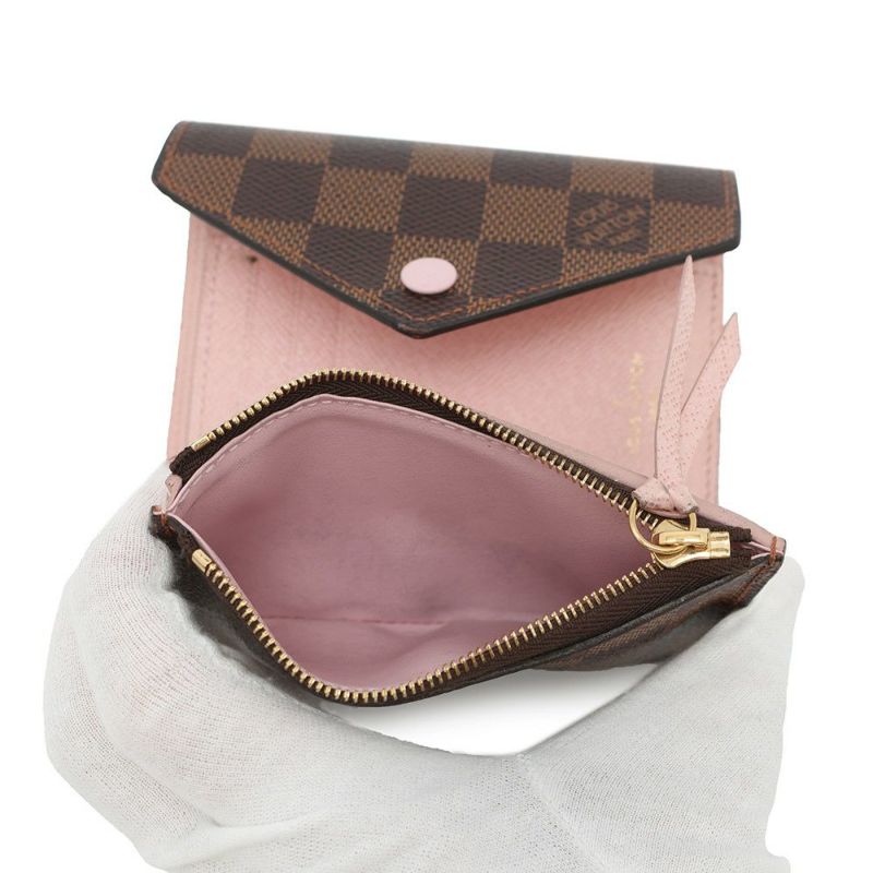ルイヴィトン 三つ折り財布 ダミエ・エベヌ ポルトフォイユ・ヴィクトリーヌ N61700 LOUIS VUITTON ヴィトン 財布