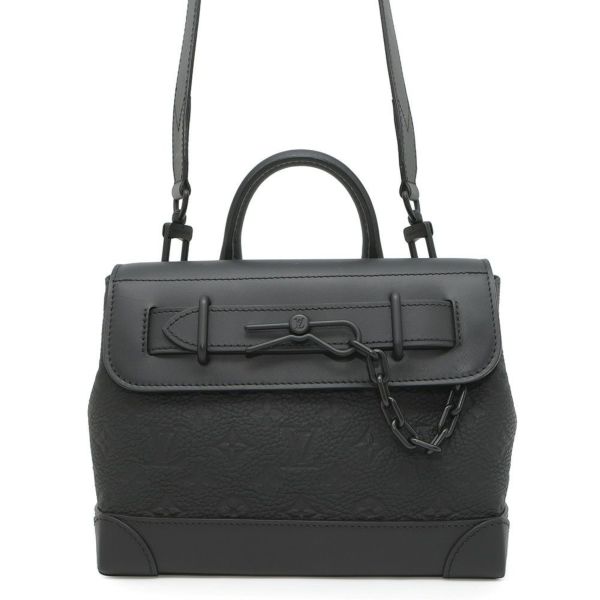 ルイヴィトン ハンドバッグ モノグラム・トリヨン スティーマーPM M24436 LOUIS VUITTON  黒 ブラック メンズ