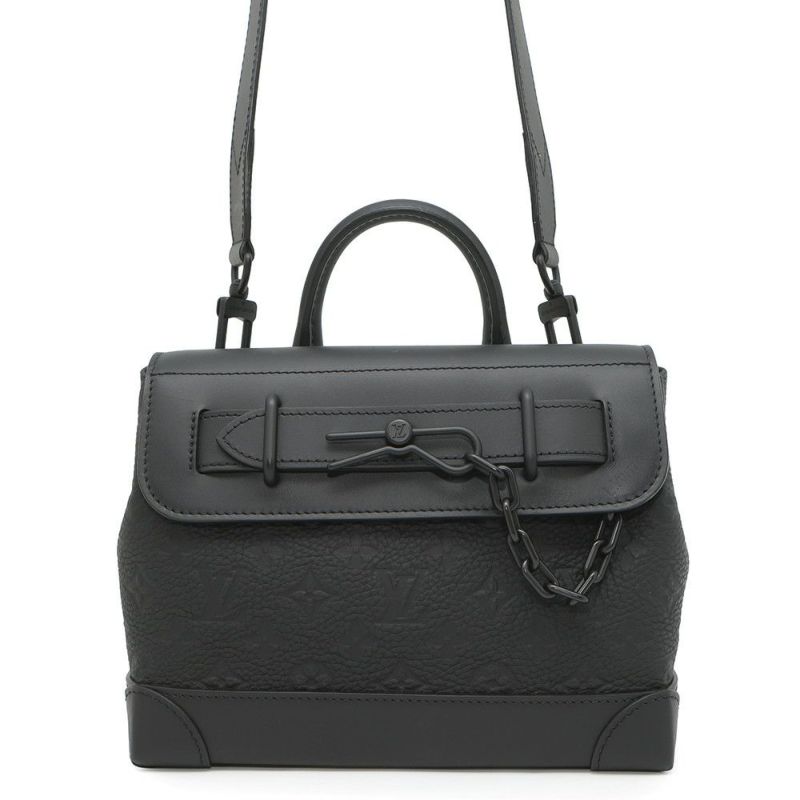 ルイヴィトン ハンドバッグ モノグラム・トリヨン スティーマーPM M24436 LOUIS VUITTON  黒 ブラック メンズ