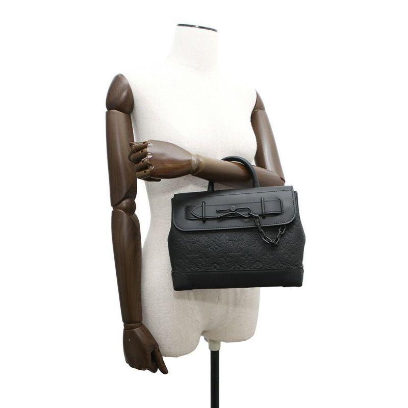 ルイヴィトン ハンドバッグ モノグラム・トリヨン スティーマーPM M24436 LOUIS VUITTON  黒 ブラック メンズ