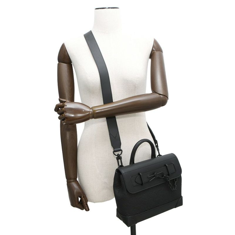 ルイヴィトン ハンドバッグ モノグラム・トリヨン スティーマーPM M24436 LOUIS VUITTON  黒 ブラック メンズ