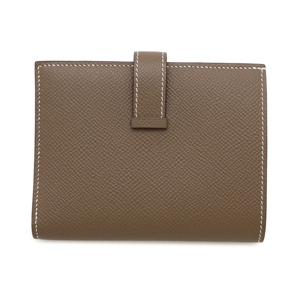 エルメス 二つ折り財布 ベアンコンパクト エトゥープ/ゴールド金具 エプソン W刻印 HERMES 財布