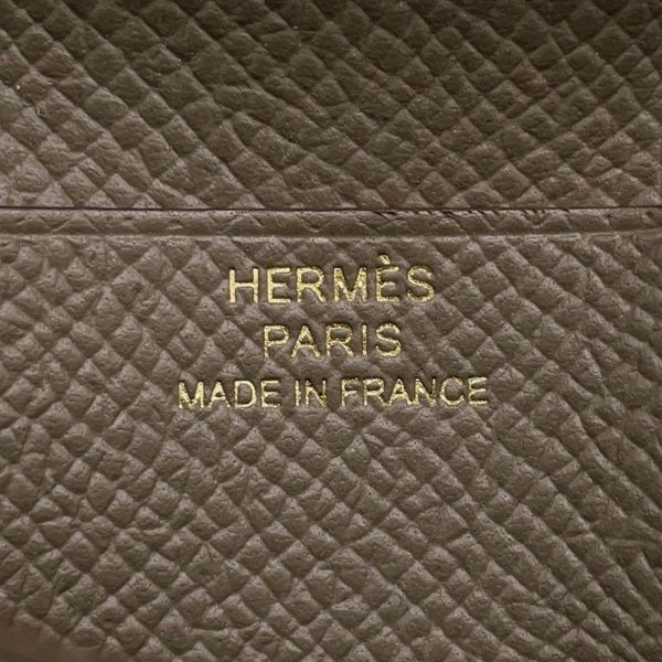 エルメス 二つ折り財布 ベアンコンパクト エトゥープ/ゴールド金具 エプソン W刻印 HERMES 財布