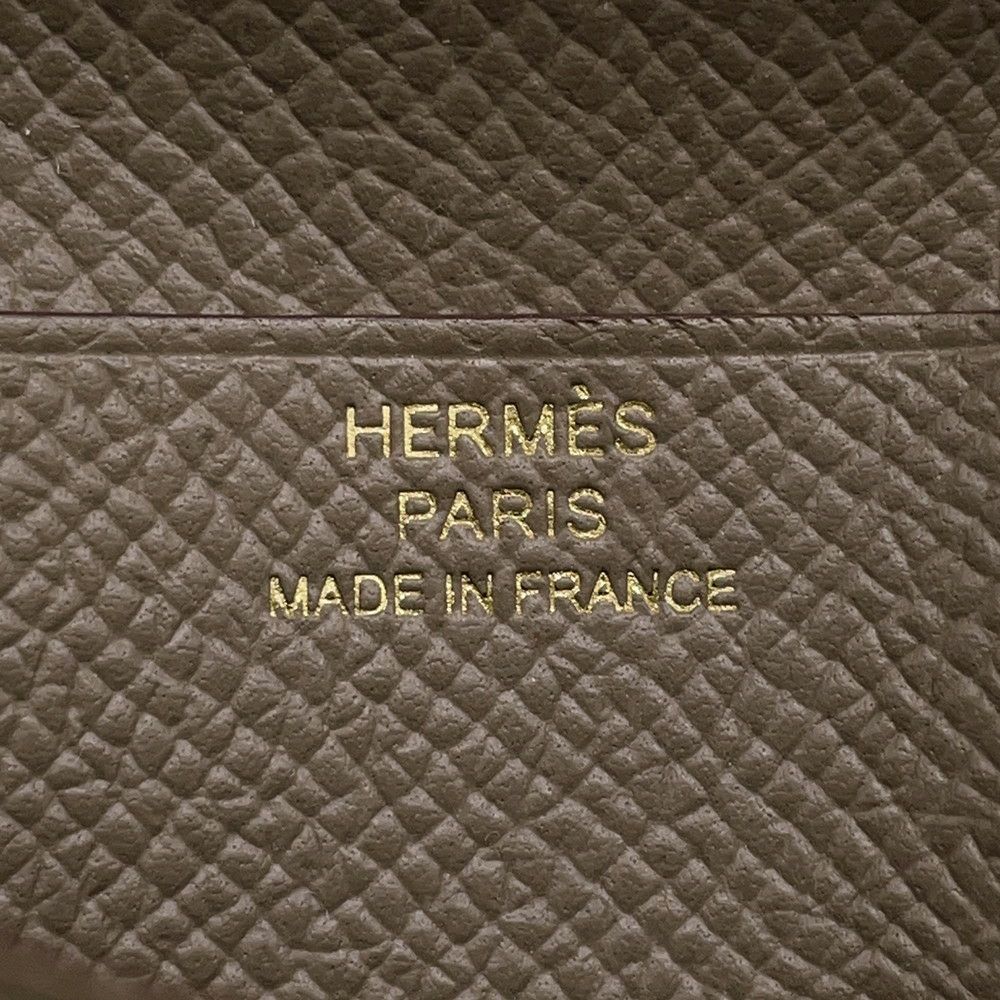 エルメス 二つ折り財布 ベアンコンパクト エトゥープ/ゴールド金具 エプソン W刻印 HERMES 財布