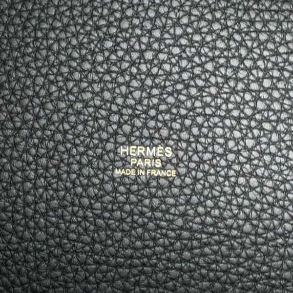 エルメス ハンドバッグ ピコタンロックMM ブラック/ゴールド金具 トリヨンクレマンス W刻印 黒
