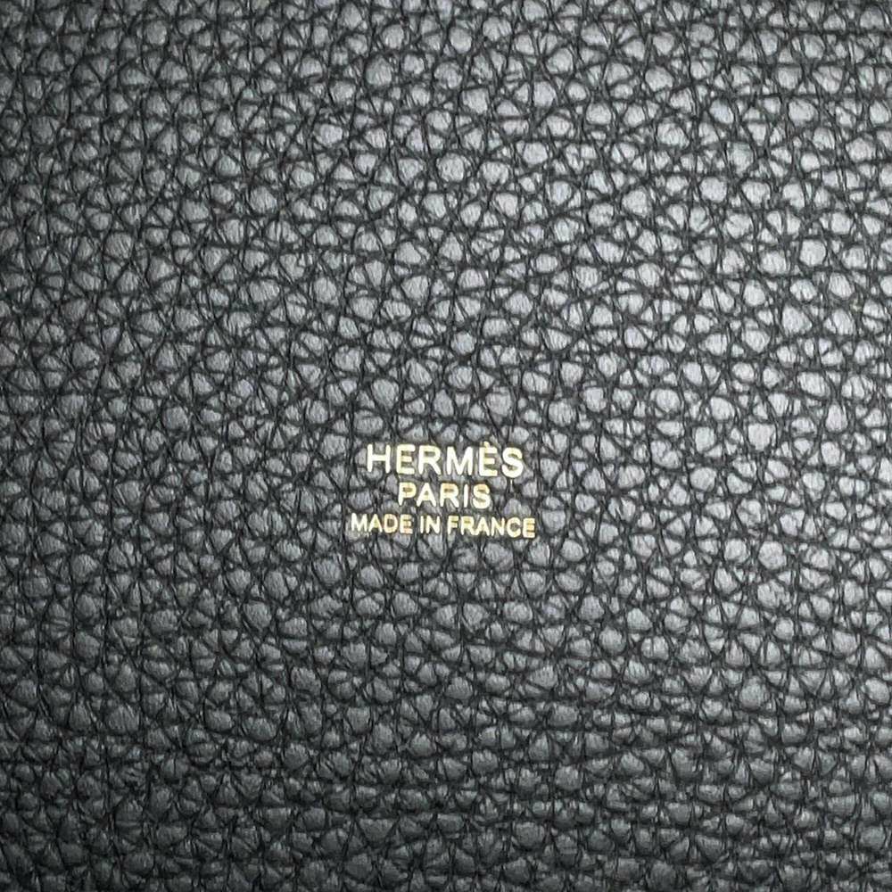 エルメス ハンドバッグ ピコタンロックMM ブラック/ゴールド金具 トリヨンクレマンス W刻印 黒