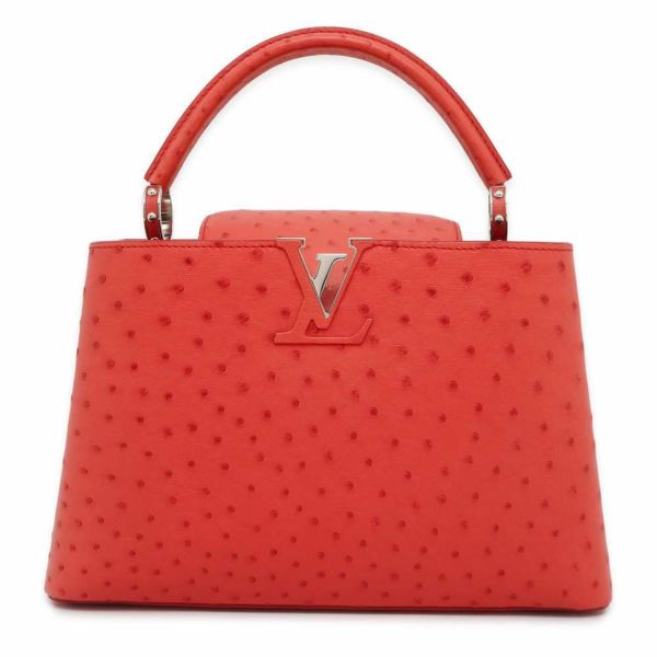 ルイヴィトン ハンドバッグ オーストリッチ カプシーヌMM LOUIS VUITTON 2wayショルダーバッグ