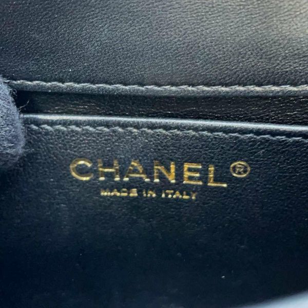 シャネル チェーンショルダーバッグ ミニ マトラッセ ココマーク AS3456 CHANEL ハート 黒