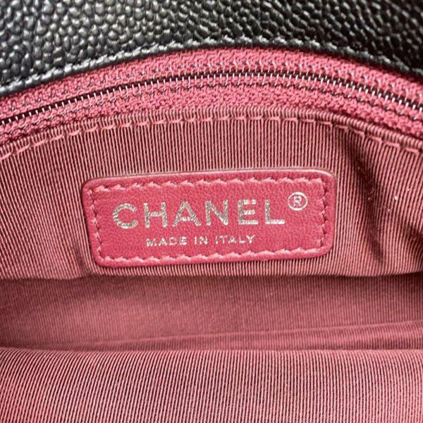 シャネル チェーンショルダーバッグ マトラッセ キャビアスキン ココマーク CHANEL バッグ 黒