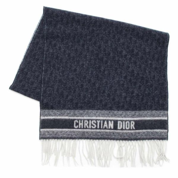 クリスチャン・ディオール マフラー オブリーク カシミア 25CDO309I093 Christian Dior リバーシブル