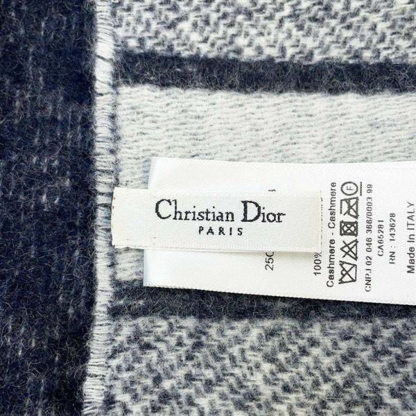 クリスチャン・ディオール マフラー オブリーク カシミア 25CDO309I093 Christian Dior リバーシブル