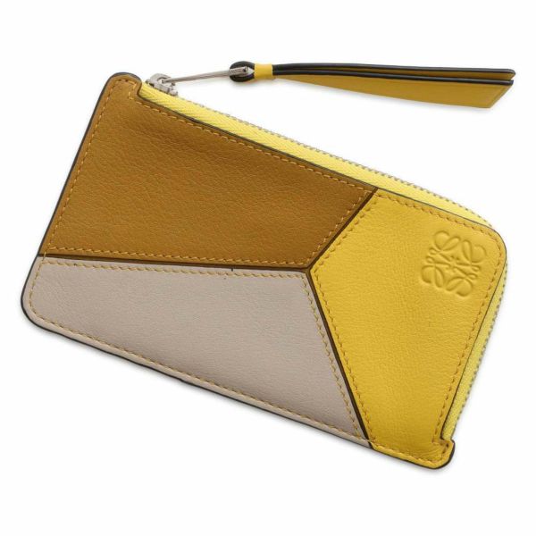 ロエベ アナグラム レザー フラグメントケース イエロー カードケース