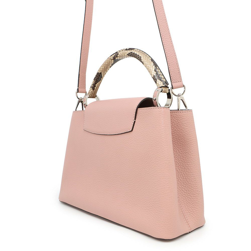 ルイヴィトン ハンドバッグ トリヨンレザー パイソン カプシーヌMM N92801 LOUIS VUITTON 2way ピンク