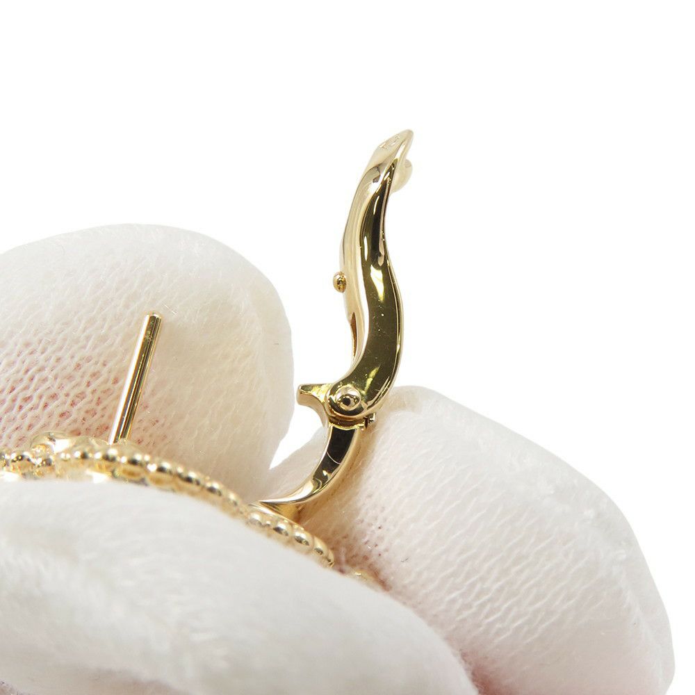 ヴァンクリ ピアス マジック アルハンブラ イヤリング 2モチーフ カーネリアン タイガーズアイ K18YG VCARN5JR00