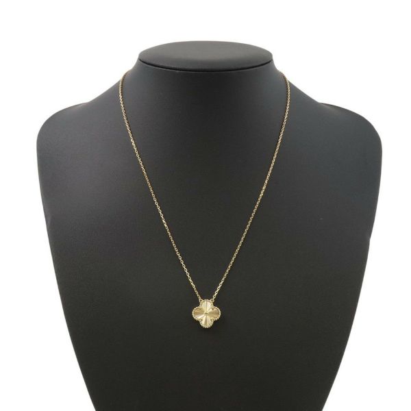 ヴァンクリーフ&アーペル ネックレス ヴィンテージ アルハンブラ ペンダント ギヨシェ K18YGイエローゴールド VCARP4KL00