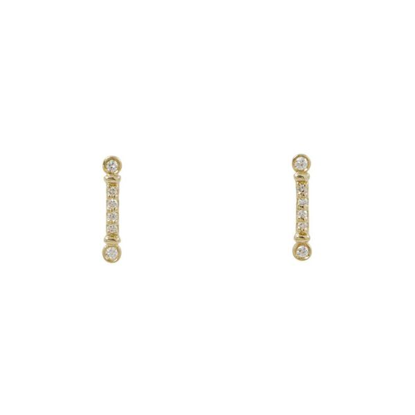 ティファニー ピアス フルール ド リス ステム ピアス ダイヤモンド K18YGイエローゴールド Tiffany&Co.