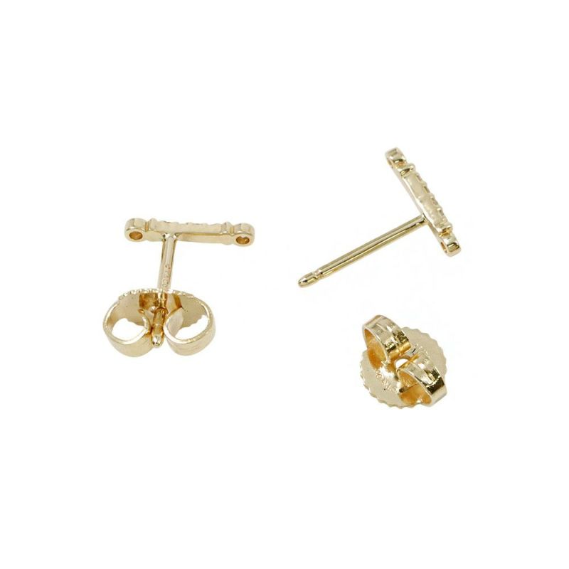 ティファニー ピアス フルール ド リス ステム ピアス ダイヤモンド K18YGイエローゴールド Tiffany&Co.