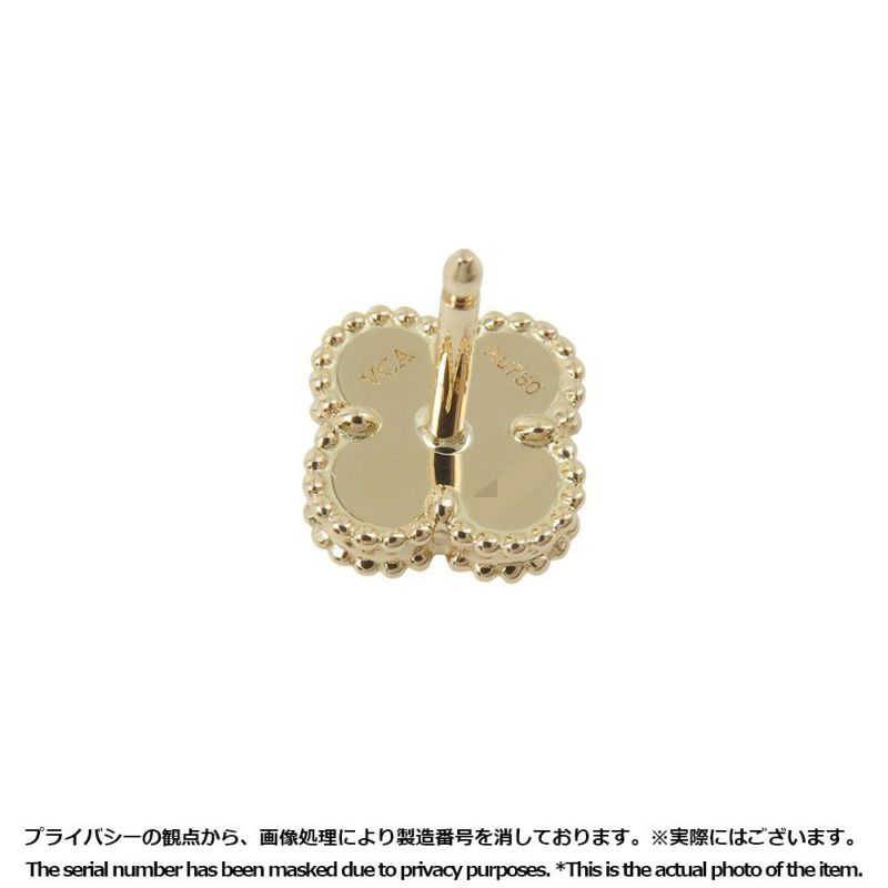 ヴァンクリーフ&アーペル ピアス スウィート アルハンブラ ピアス オニキス K18YGイエローゴールド VCARA44900