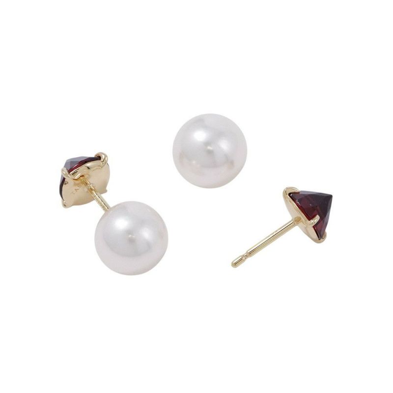 タサキ ピアス リファインド リベリオン ガーネット イヤリング あこや真珠 ガーネット E-3657-2-18KYG 2way ピアス