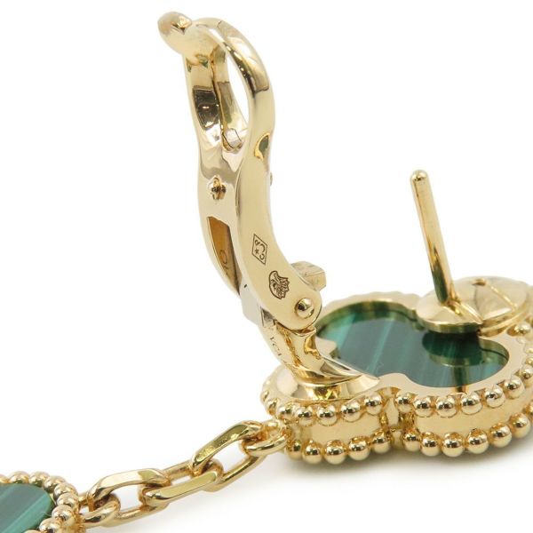 ヴァンクリーフ&アーペル ピアス マジック アルハンブラ イヤリング 3モチーフ マラカイト K18YGイエローゴールド VCARO2AG00