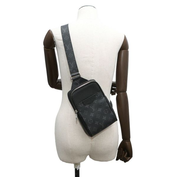 ルイヴィトン ボディバッグ モノグラム・エクリプス タイガ アウトドア・スリングバッグ M30741 ブラック 黒 タイガラマ