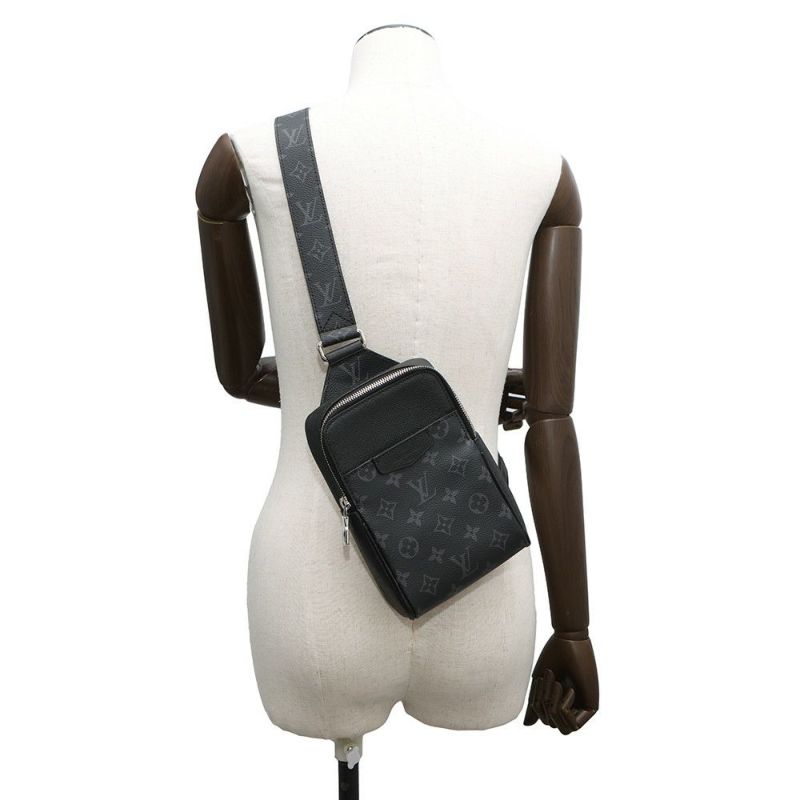 ルイヴィトン ボディバッグ モノグラム・エクリプス タイガ アウトドア・スリングバッグ M30741 ブラック 黒 タイガラマ