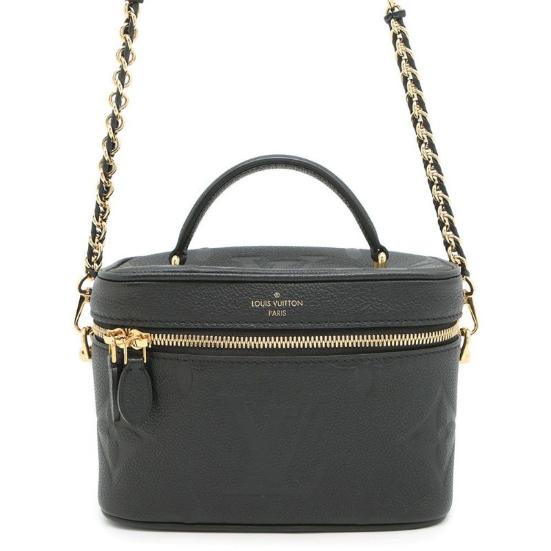 ルイヴィトン ハンドバッグ モノグラム・アンプラント ヴァニティPM M45598 バニティバッグ 黒 ブラック
