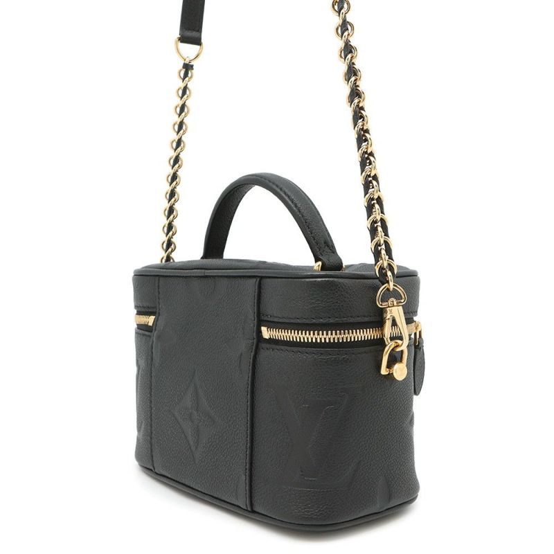 ルイヴィトン ハンドバッグ モノグラム・アンプラント ヴァニティPM M45598 バニティバッグ 黒 ブラック