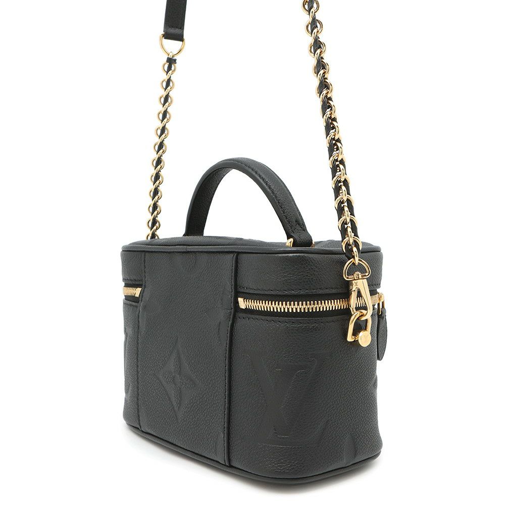 ルイヴィトン ハンドバッグ モノグラム・アンプラント ヴァニティPM M45598 バニティバッグ 黒 ブラック