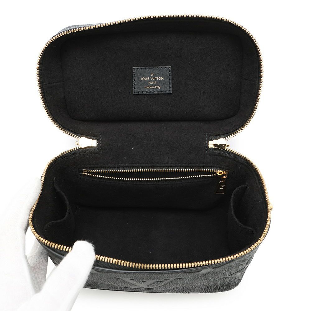 ルイヴィトン ハンドバッグ モノグラム・アンプラント ヴァニティPM M45598 バニティバッグ 黒 ブラック