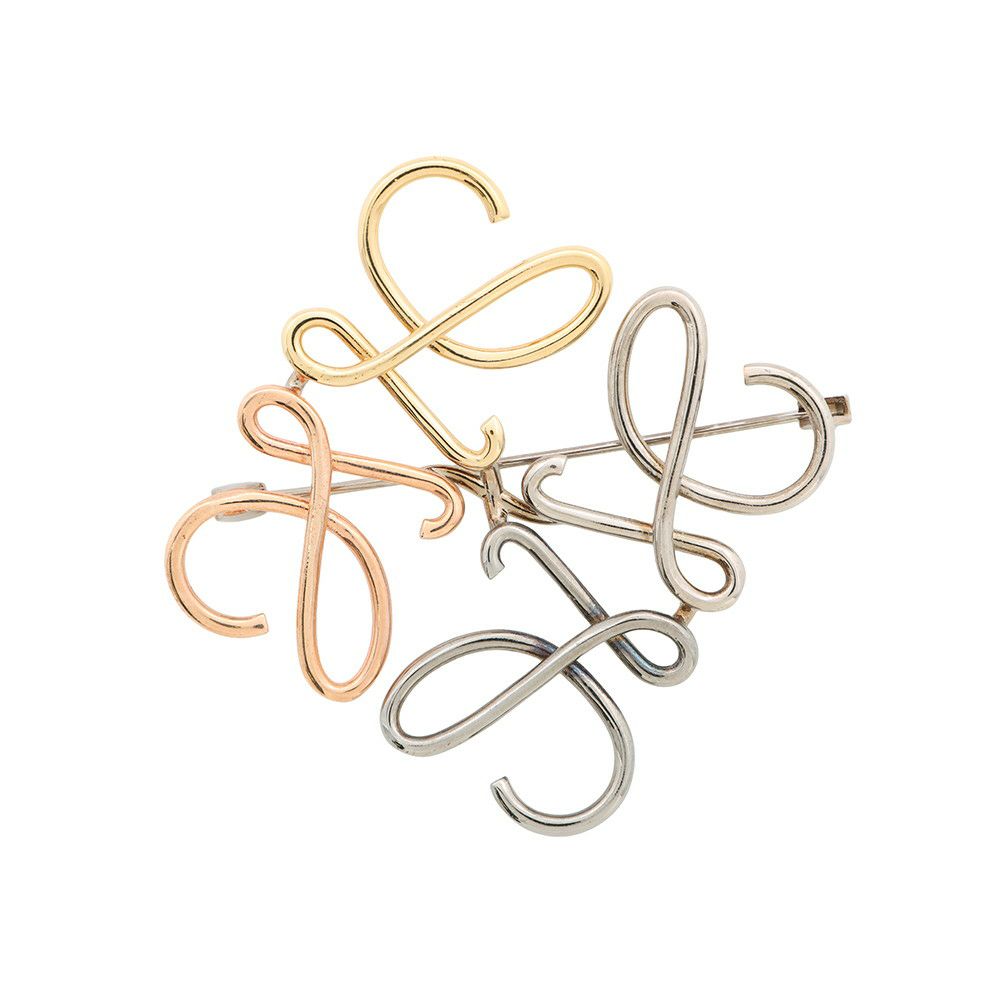ロエベ ブローチ アナグラム メタル J000245X10 LOEWE アクセサリー マルチゴールド