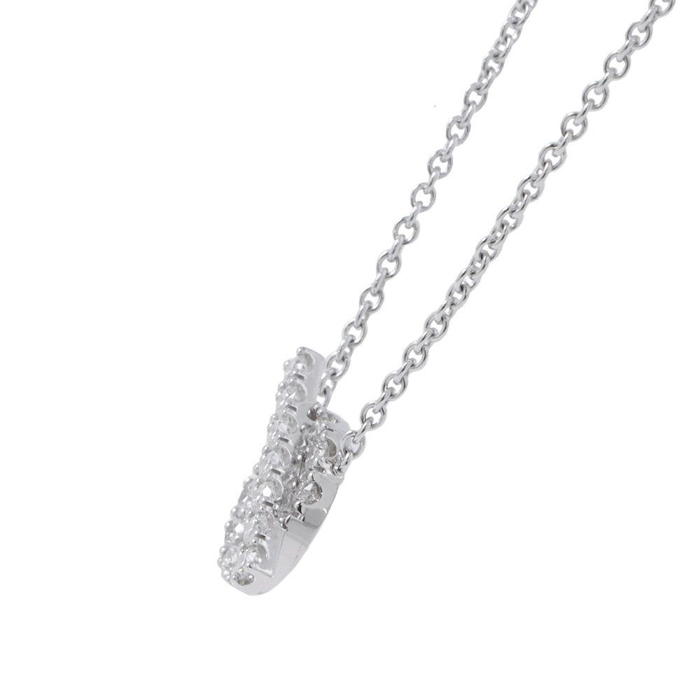 エルメス ネックレス ペンダント フィネス ダイヤモンド 17P 計0.46ct K18WGホワイトゴールド HERMES