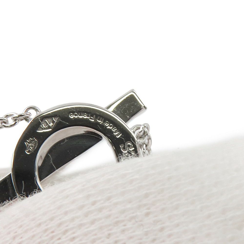 エルメス ネックレス ペンダント フィネス ダイヤモンド 17P 計0.46ct K18WGホワイトゴールド HERMES