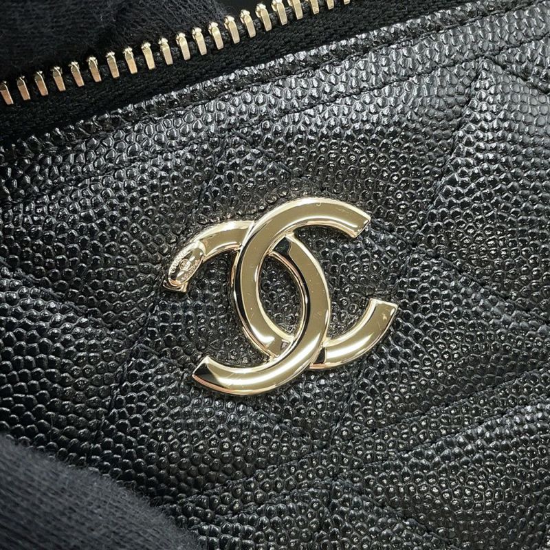 シャネル チェーンショルダーバッグ マトラッセ ココマーク ヴァニティケース キャビアスキン AP4404 CHANEL 黒 バニティ