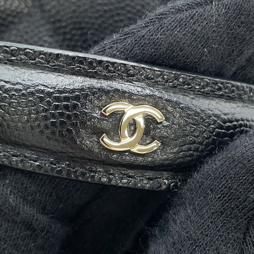 シャネル チェーンショルダーバッグ マトラッセ ココマーク ヴァニティケース キャビアスキン AP4404 CHANEL 黒 バニティ