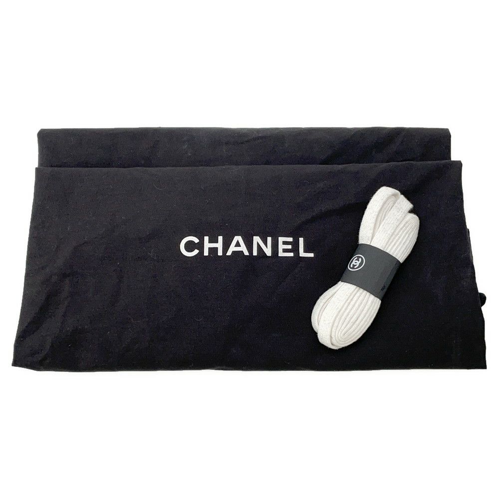シャネル スニーカー バックロゴ ハイカット レザー G35064 メンズサイズ43 CHANEL メンズ 黒