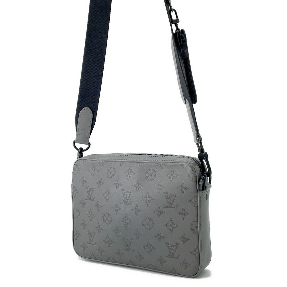 ルイヴィトン ショルダーバッグ モノグラム・シャドウ デュオ・メッセンジャー M46104 LOUIS VUITTON メンズ