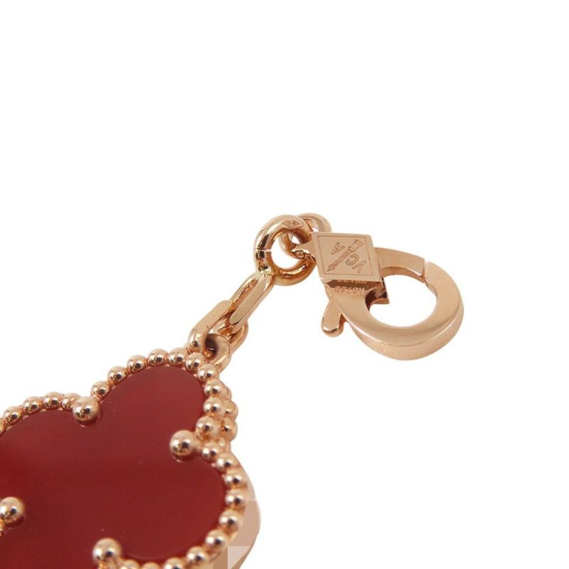 ヴァンクリーフ＆アーペル ブレスレット ヴィンテージ アルハンブラ ブレスレット 5モチーフ カーネリアン ギヨシェ K18PG VCARP7RP00