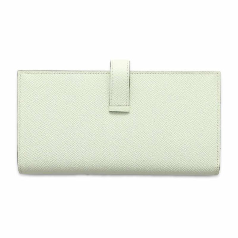 エルメス 長財布 ベアンスフレ マチ有り ヴェールフィズ/シルバー金具 ヴォーエプソン B刻印